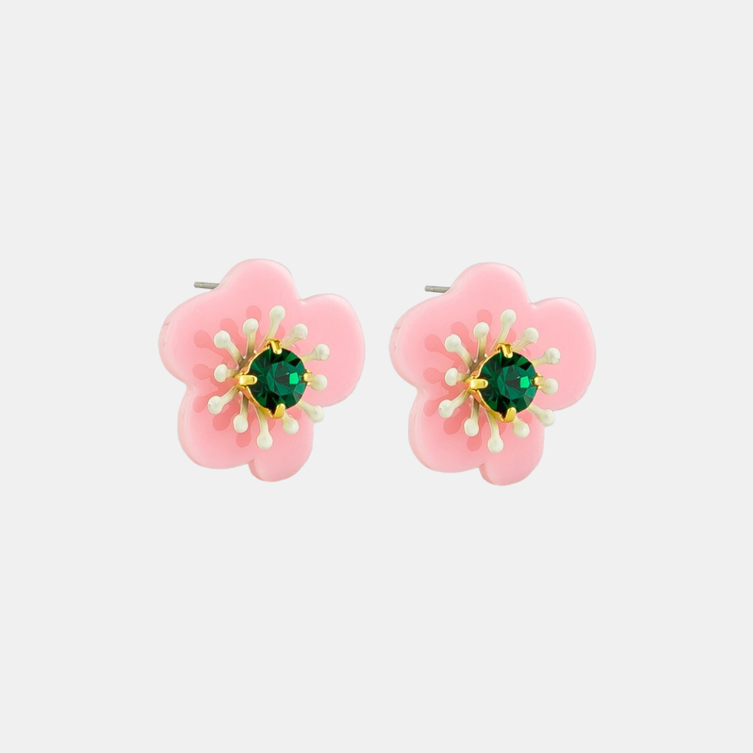 Earring Resin Blossom - Pink