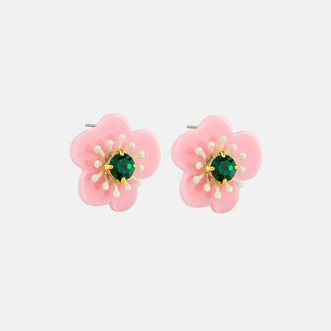 Earring Resin Blossom - Pink