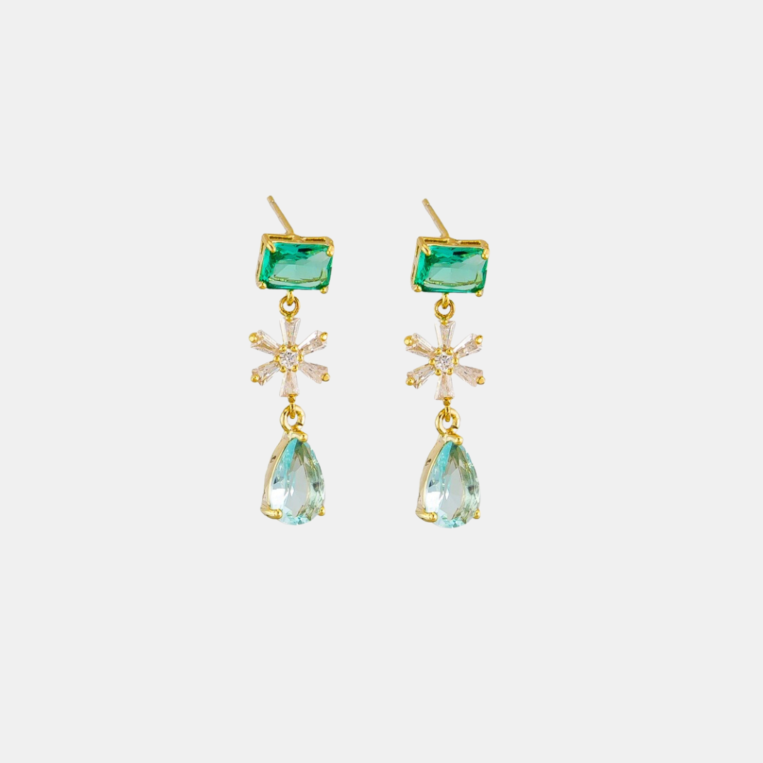 Earring Green Juliana Crystal