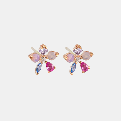 Earring Crystal Mini Flower - Brights