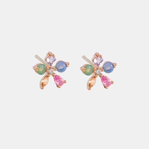 Earring Crystal Mini Flower - Pastel