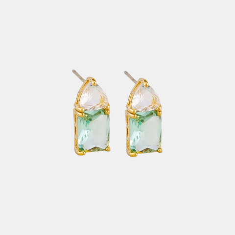 Earring Green Crystal Mirabella