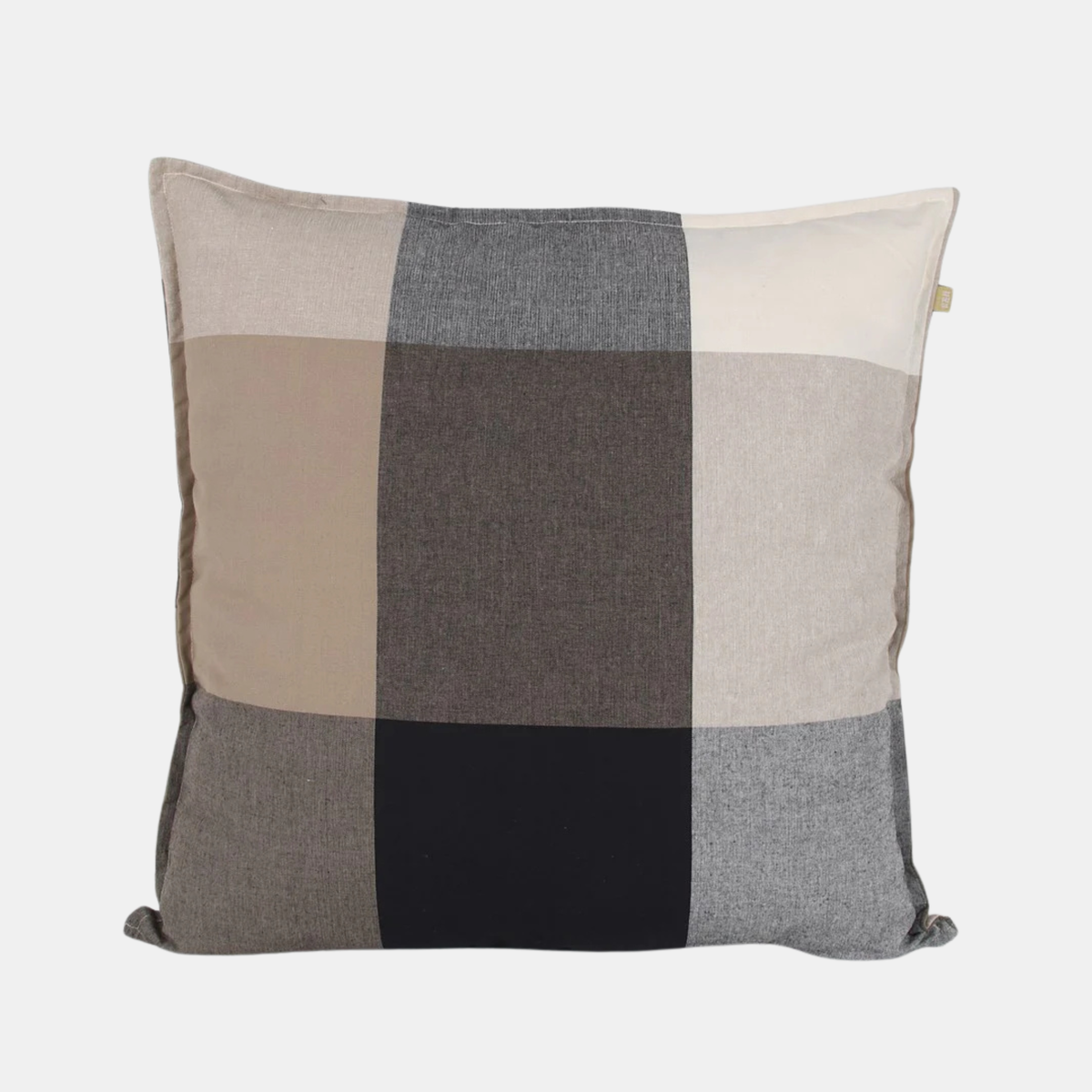 Giant Check Cushion - Olive