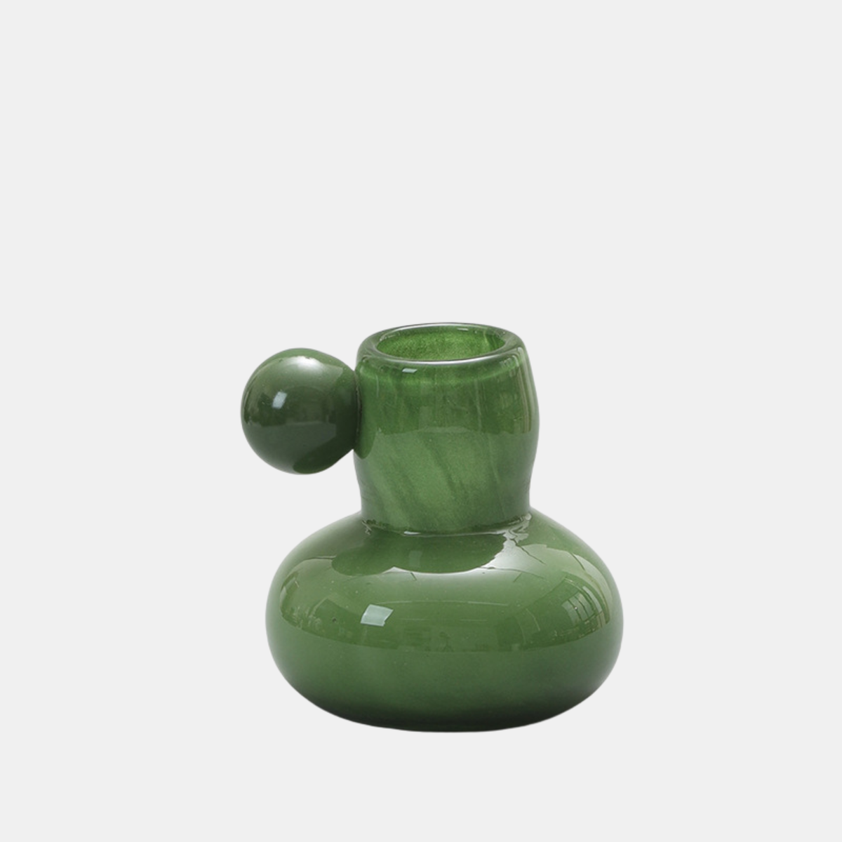 Freya Glass Vase - Forest Green