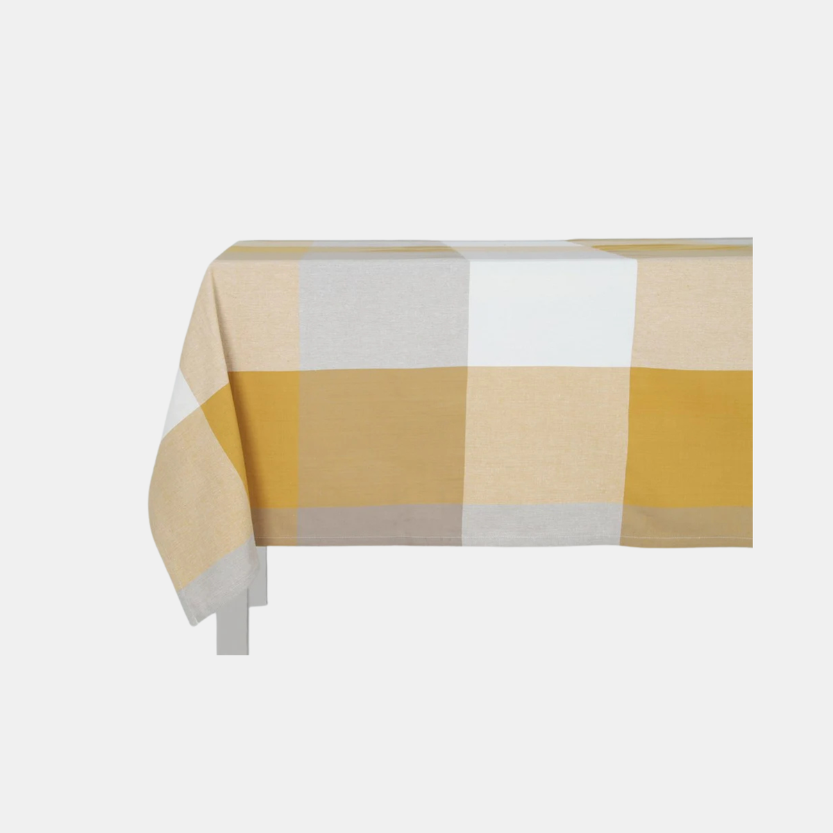 Giant Check Tablecloth - Mustard