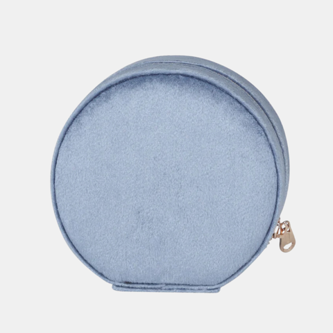 Brydie Round Jewellery Box - Blue