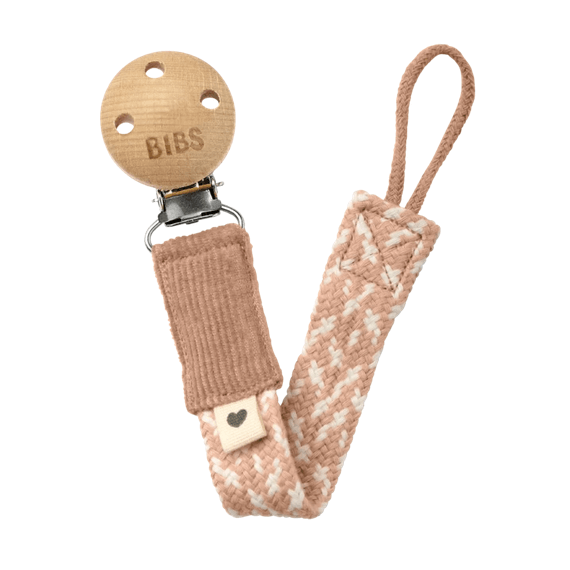 BIBS Paci Braid | Blush/Ivory