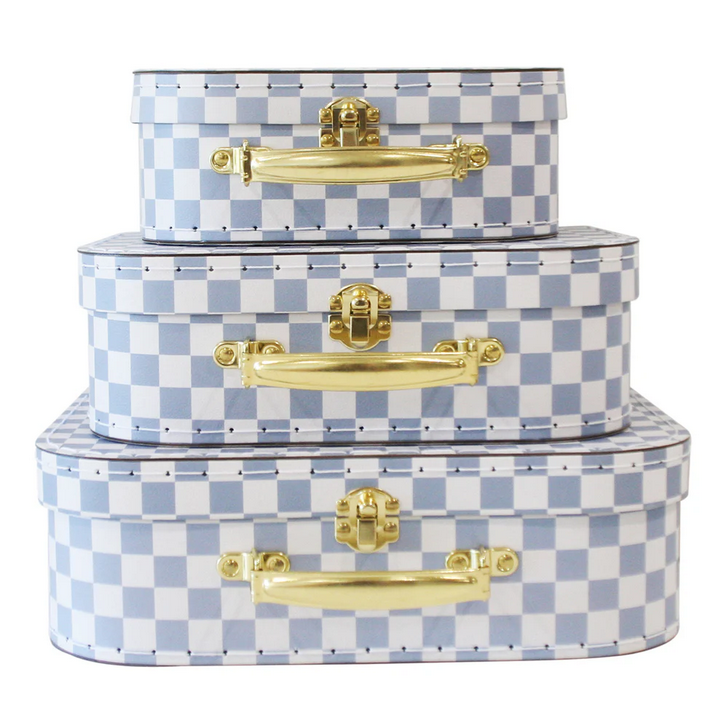 Alimrose Carry Case Set | Blue Gingham Check