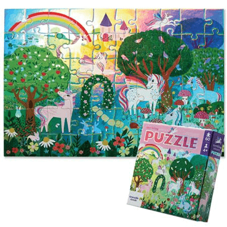 Crocodile Creek Jigsaw | 60pc Foil Puzzle | Sparkling Unicorn