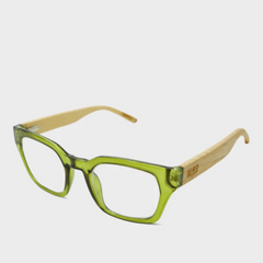 Moana Road Reading Glasses - Rectangular Green