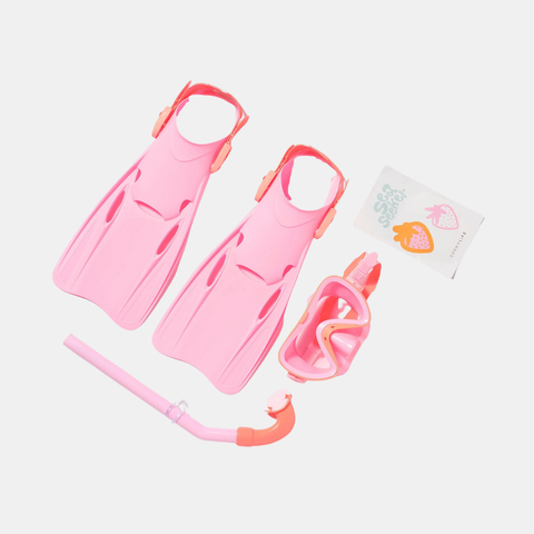 Kids Dive Set Med - Sea Seeker Strawberry