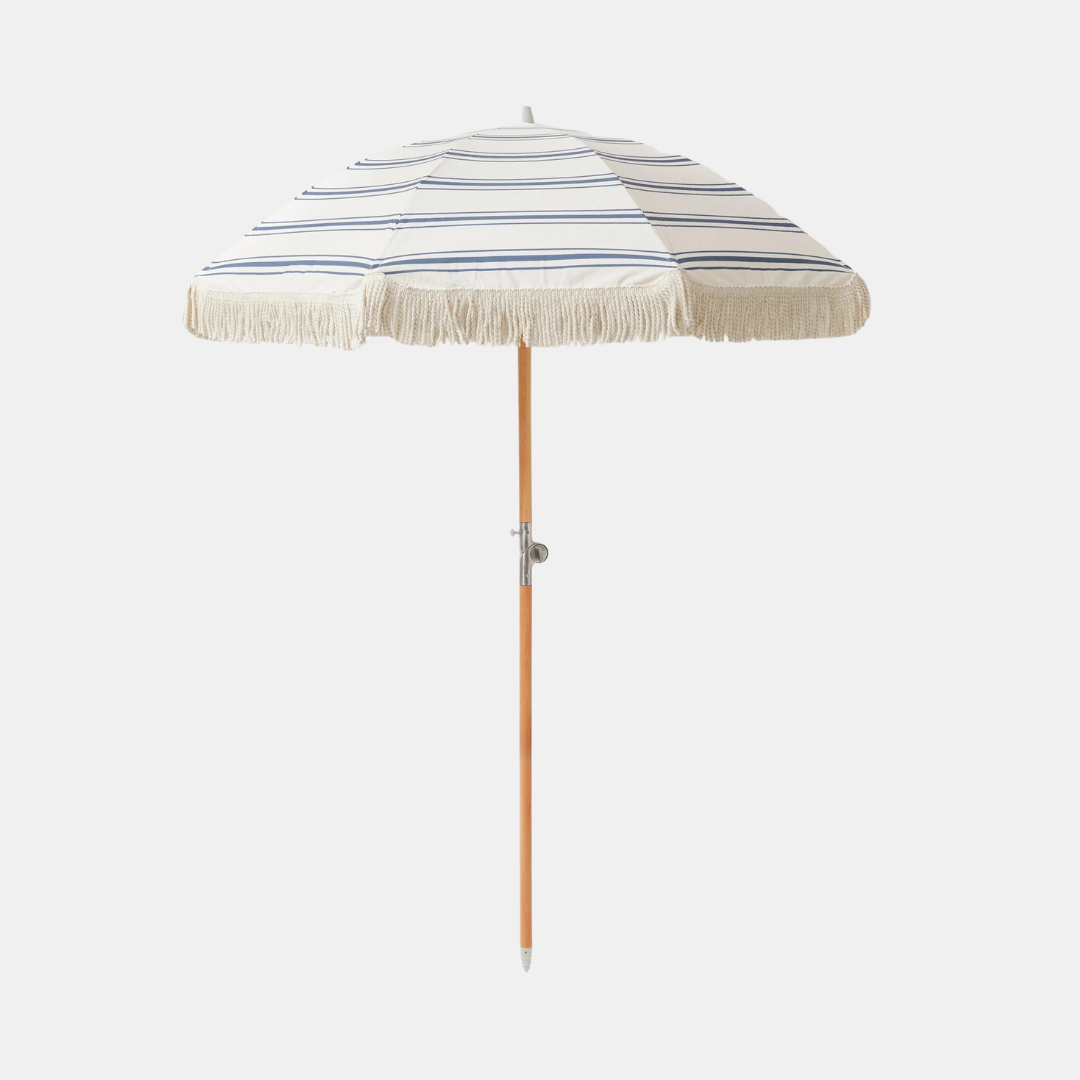 The Resort Luxe Beach Umbrella - Coastal Blue