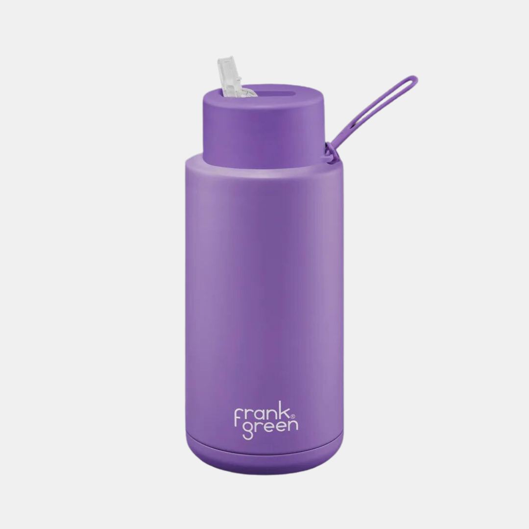 Ceramic Lined Reusable Bottle 34oz with Straw - Cosmic Purple