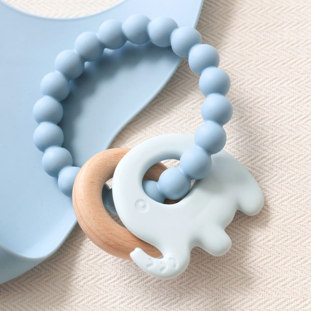 Splosh Silicone Baby Teether Elephant Blue