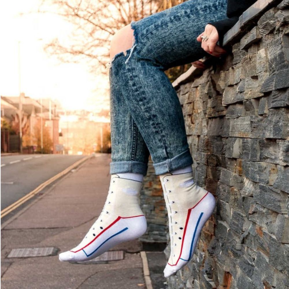 Silly Socks - White Sneaker Socks