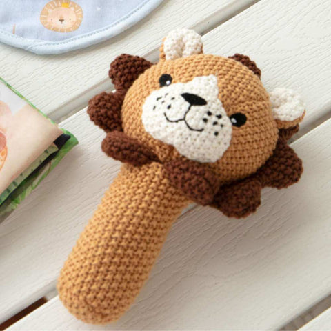 Splosh Baby Knitted Rattle Lion