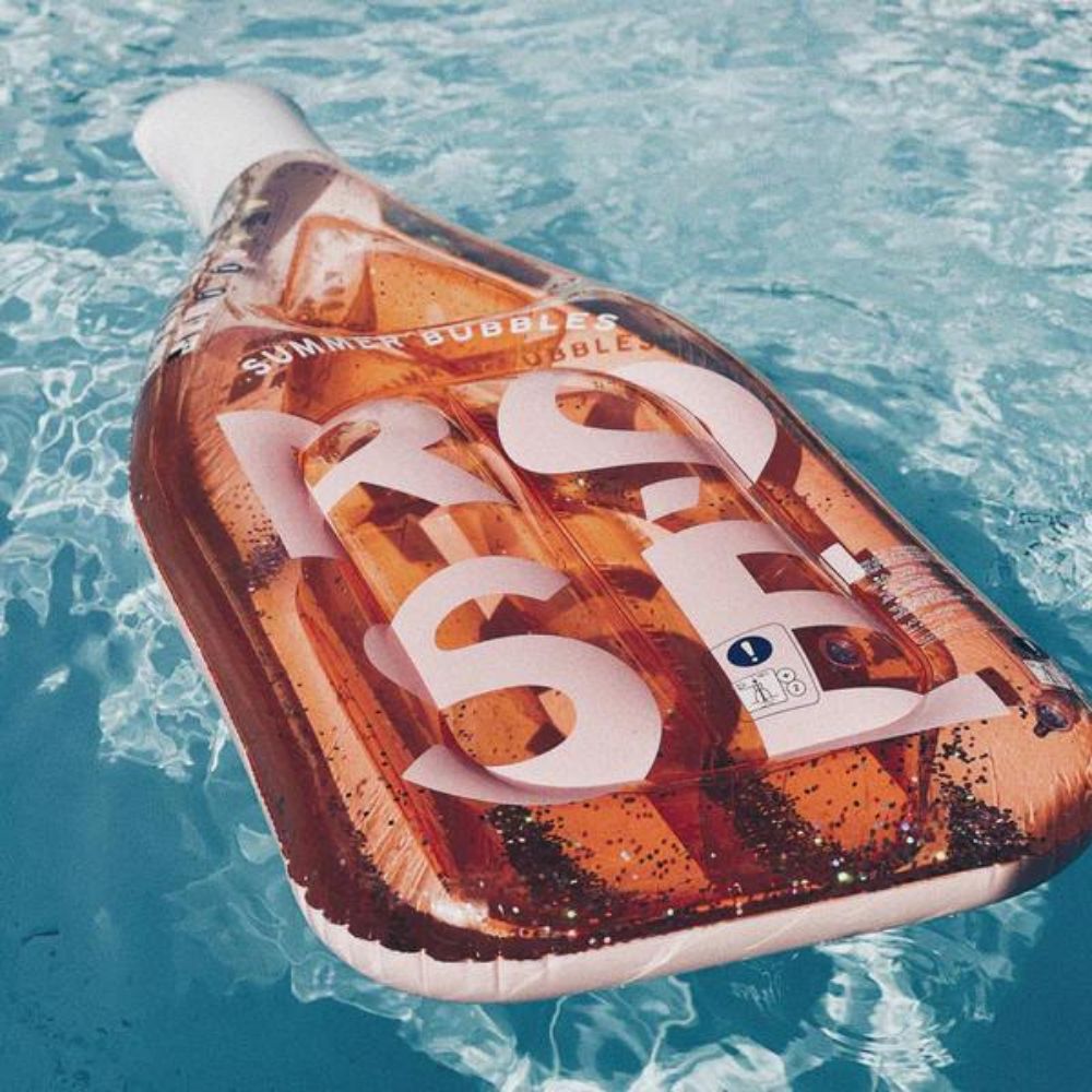 SunnyLife Luxe Lie On Float - Rose Bottle