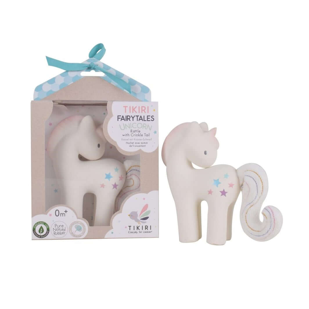 Tikiri Teether | Cotton Candy Unicorn Natural Rubber