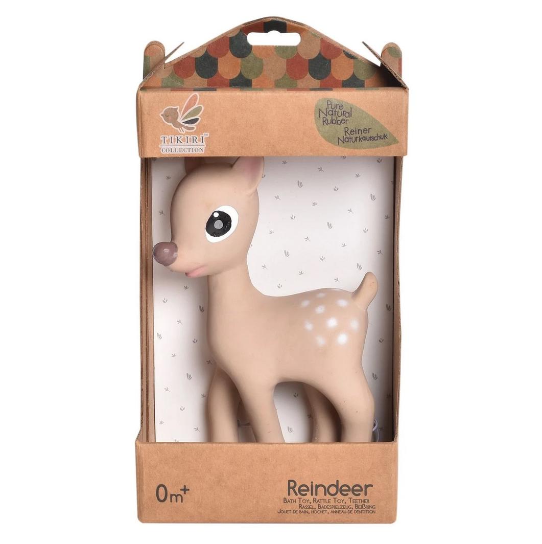 Tikiri Teether | Ralphie the Reindeer Natural Rubber