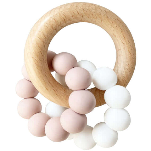 Alimrose Teether | Beechwood Teething Rings Set | Petal