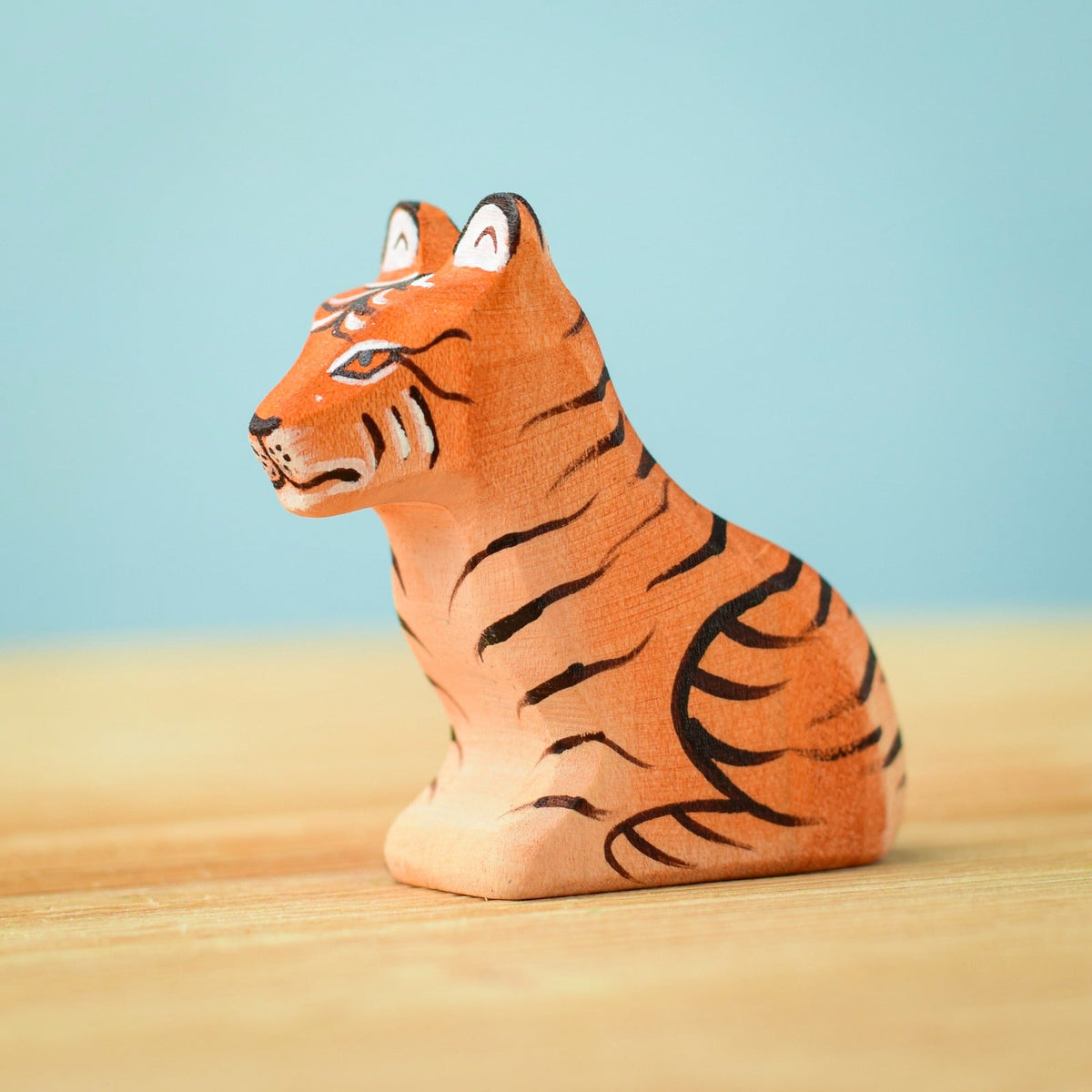 Bumbu Wooden Animal Jungle | Tiger Cub Sitting