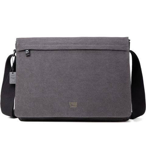 Troop Classic Laptop Messenger Bag (Front Flap) LARGE - Charcoal TRP0371