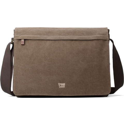 Troop Classic Laptop Messenger Bag (Front Flap) LARGE - Brown TRP0371