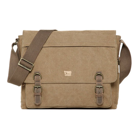 Troop London Classic Laptop Messenger Bag - Brown TRP0207