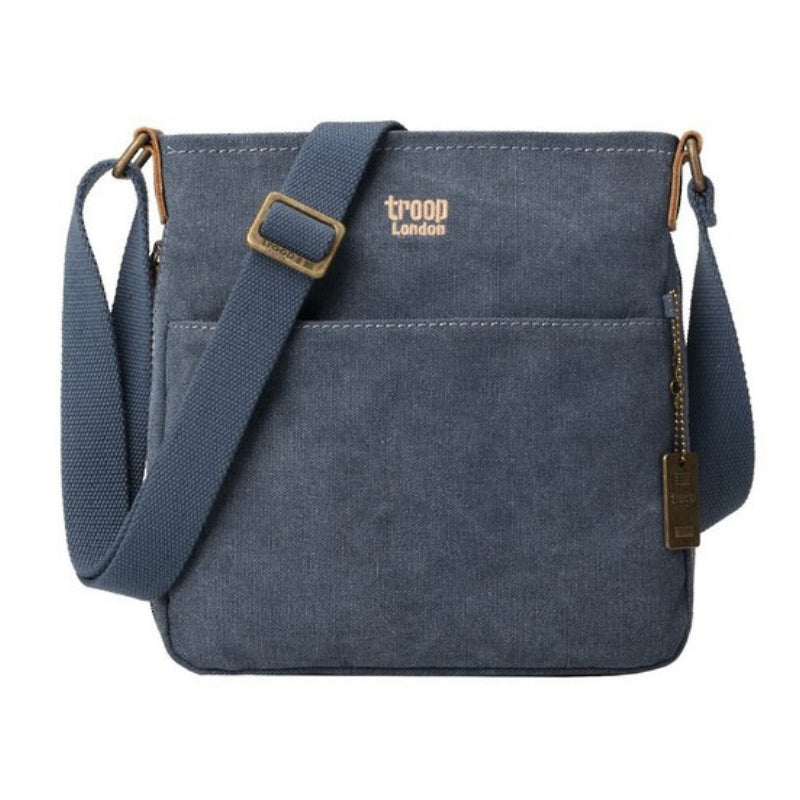 Troop London Classic Small Canvas Across Body Bag - Blue TRP0237