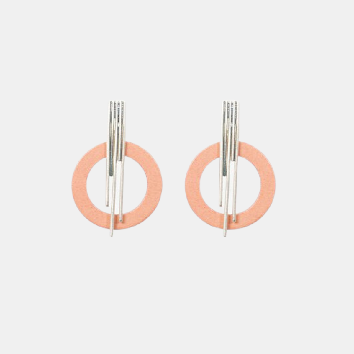 Aria Earrings - Blush & Silver