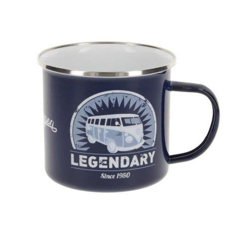 VW T1 Bus Enamel Mug 500ml - Legendary Blue