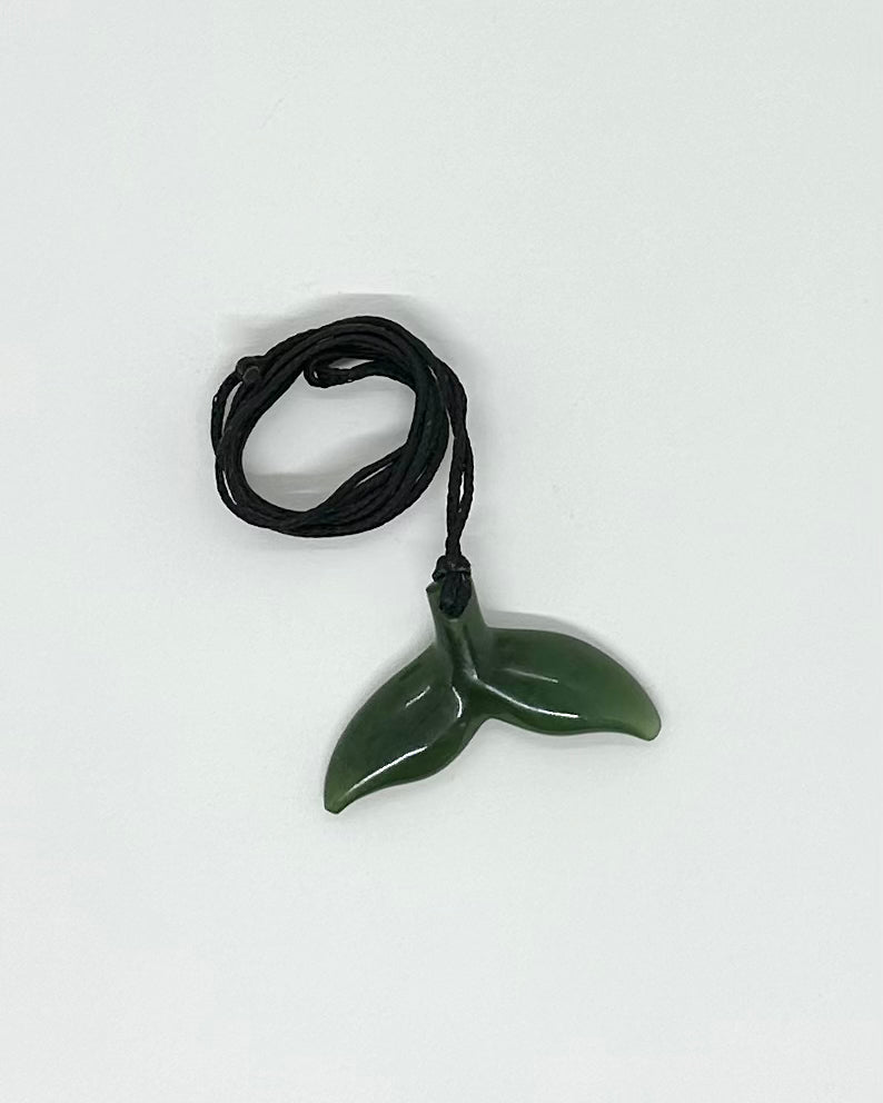 Greenstone - Pounamu, Whale Tail Pendant