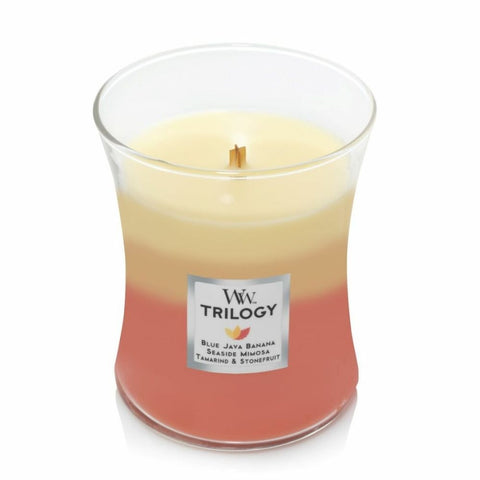 Medium Trilogy WoodWick Scented Soy Candle - Tropical Sunrise