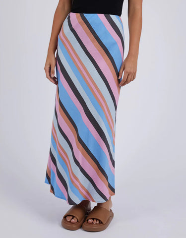 Gazelle Stripe Skirt - Strawberry