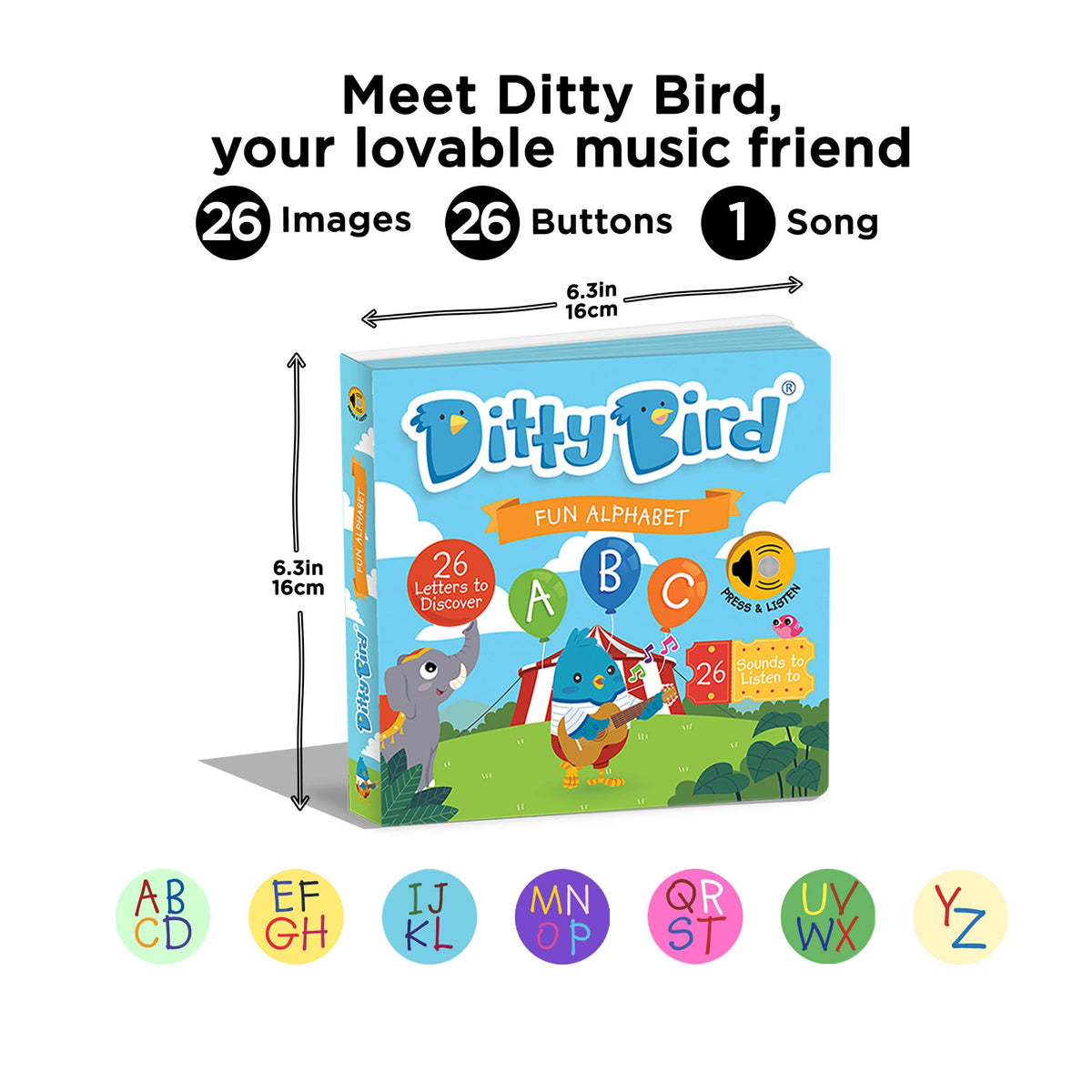 Ditty Bird Fun Alphabet Multi-Coloured