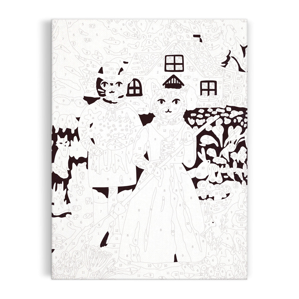 Galison Cottage Cats 9 x 12 Paint by Number Kit Multi-Coloured