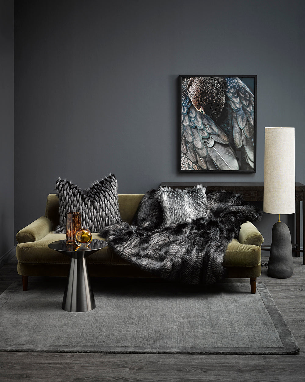 Alaskan Wolf Square Cushion