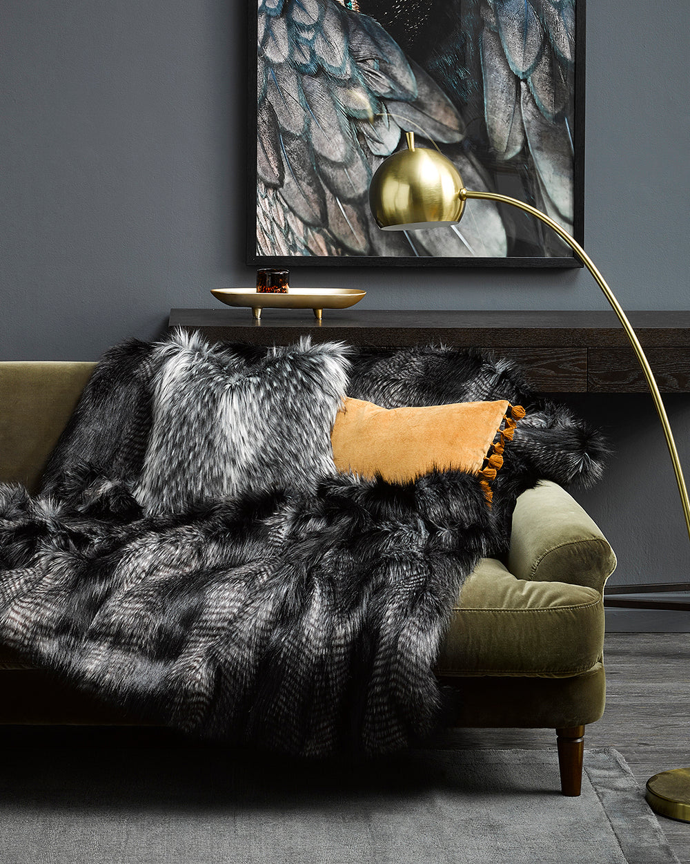 Alaskan Wolf Square Cushion