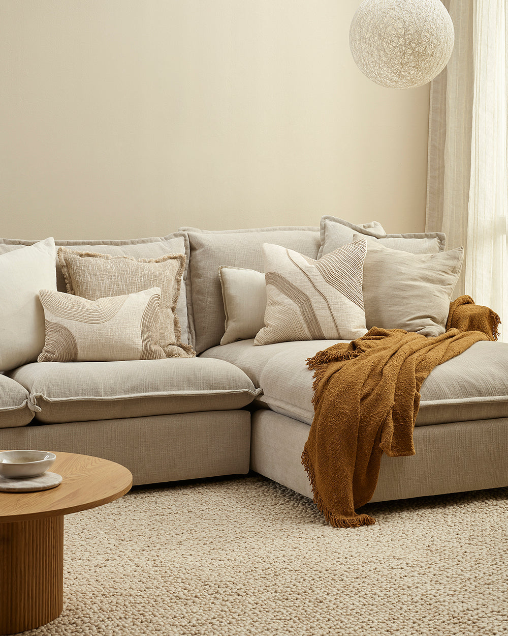 Amber Ivory Cushion