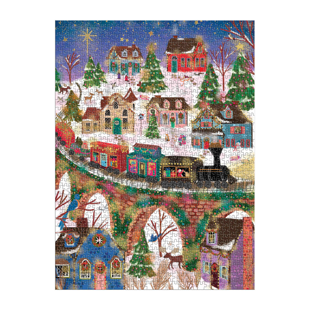 Galison Joy Laforme Twinkletown Express Foil Puzzle - 1000pc Multi-Coloured