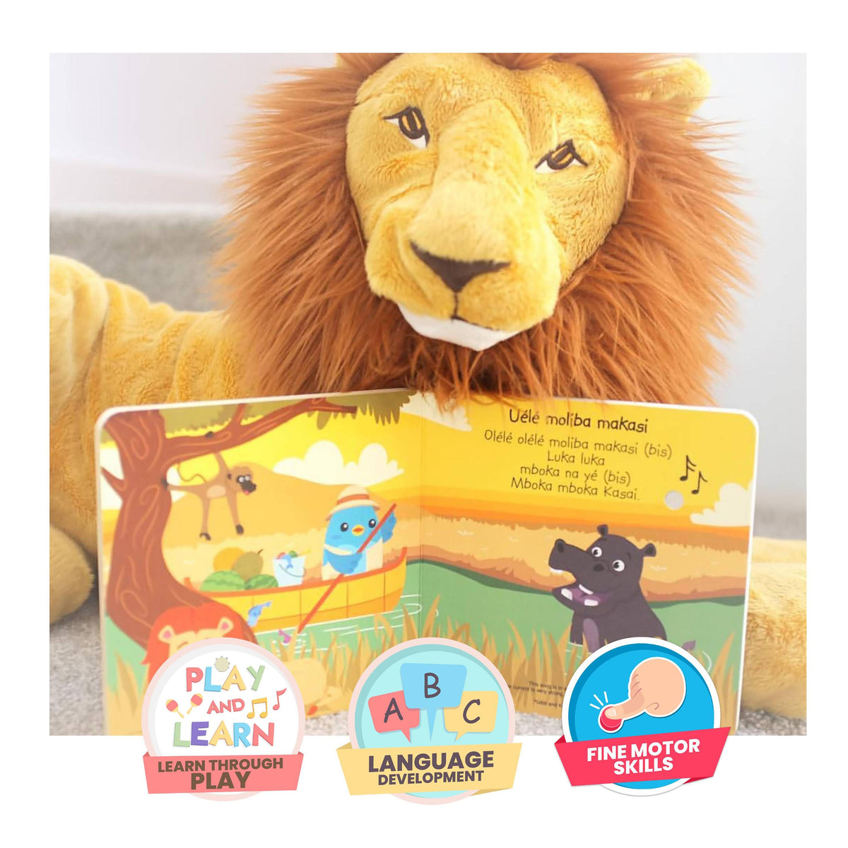 Ditty Bird Safari Animal Sounds Multi-Coloured