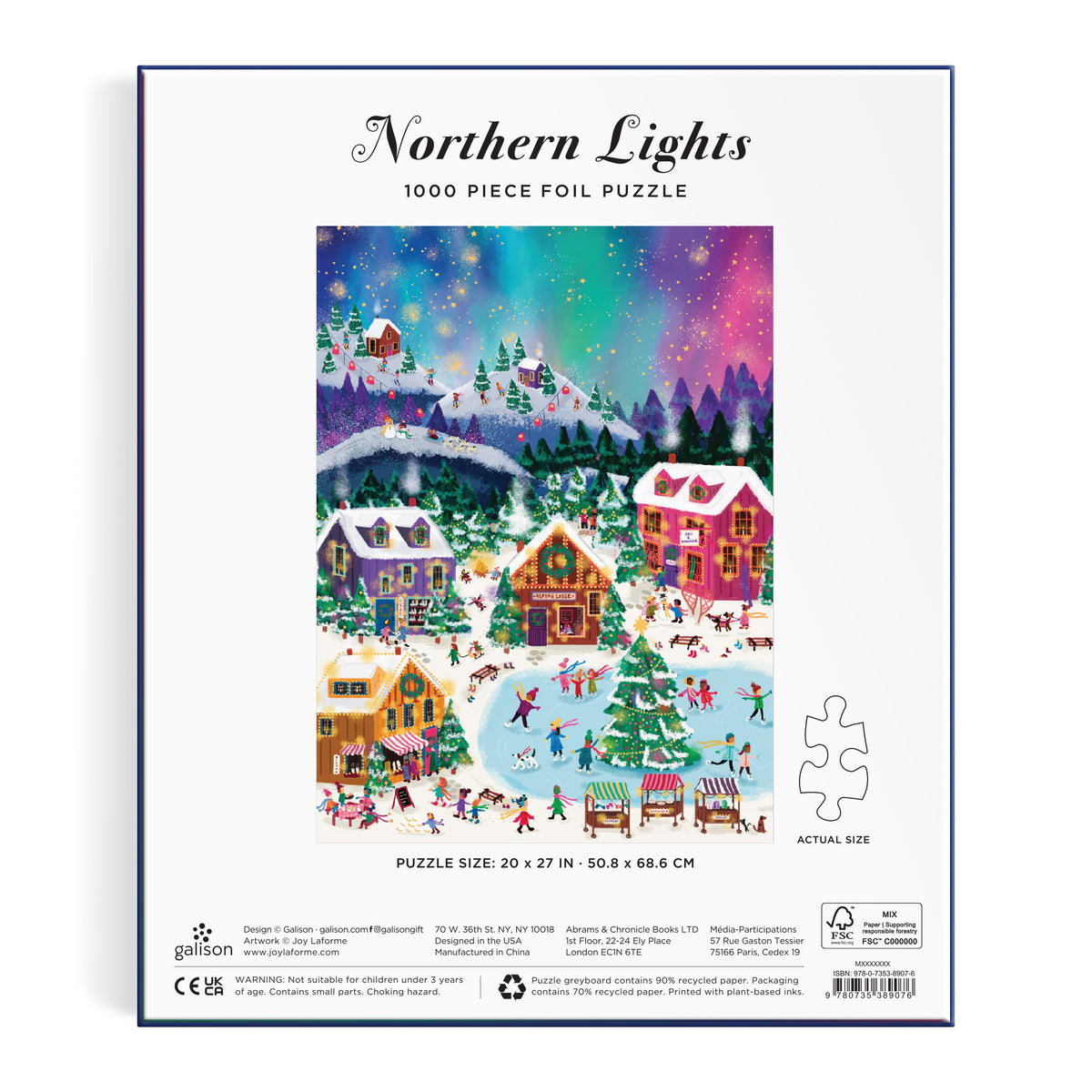 Galison Joy Laforme Northern Lights Foil Puzzle - 1000pc Multi-Coloured