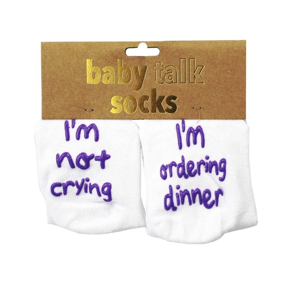 Baby Talk Socks - I'm Not Crying