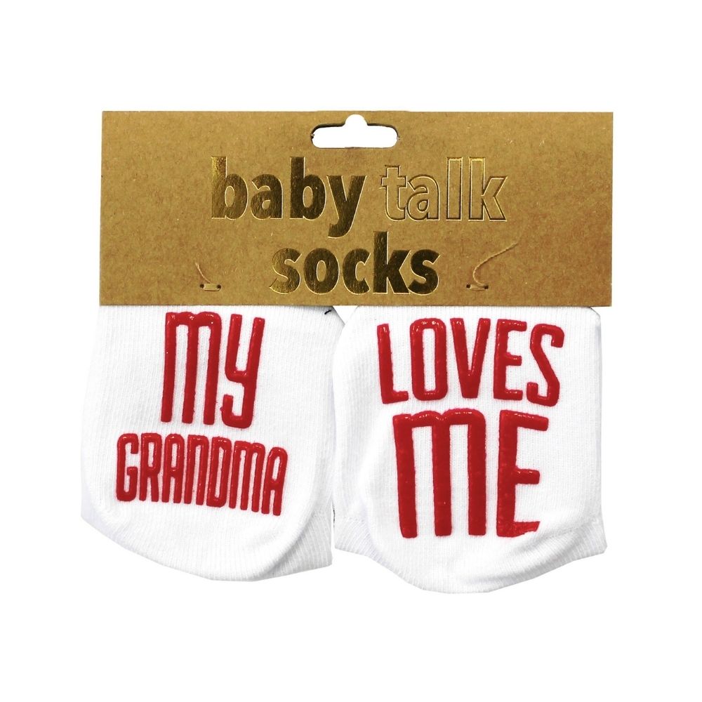 Baby Talk Socks - Grandma Loves Me