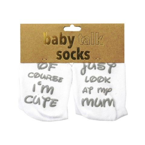 Baby Talk Socks - Of Course I'm Cute