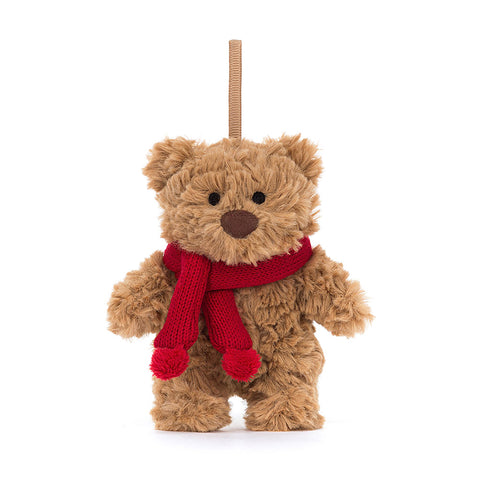 Jellycat Christmas Bartholomew Bear Decoration