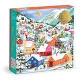 Galison Swiss Alpine Village Foil Puzzle - 500pc Multi-Coloured