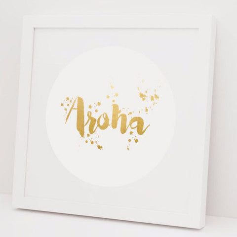 Framed Print Aroha Foil White