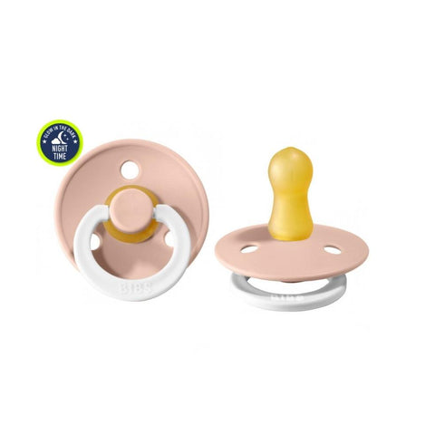 BIBS Pacifier Duo - NIGHT Glow Blush