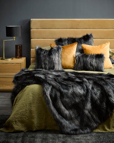 Black Coyote Throw